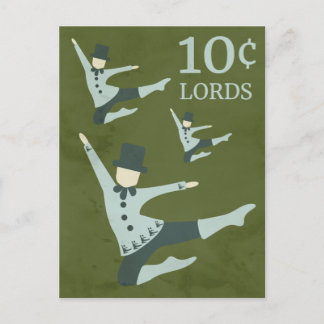 Zehn Herren hüpfender Postkarten