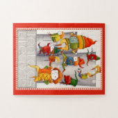 ZEHN HERRN IM SPRUNG 11x14 großes Puzzleteil Puzzle (Horizontal)