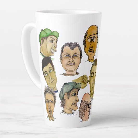 Zehn hilarious lustige Typ auf einem Tal 17 oz. Milchtasse (Linke Ecke)