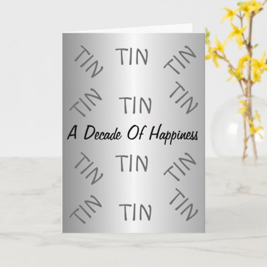 Zehn Hochzeitstag Karte (Gelbe Blume)