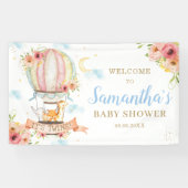 Zehn Hot Air Ballon Tiere Willkommen Hintergrund Banner (Horizontal)