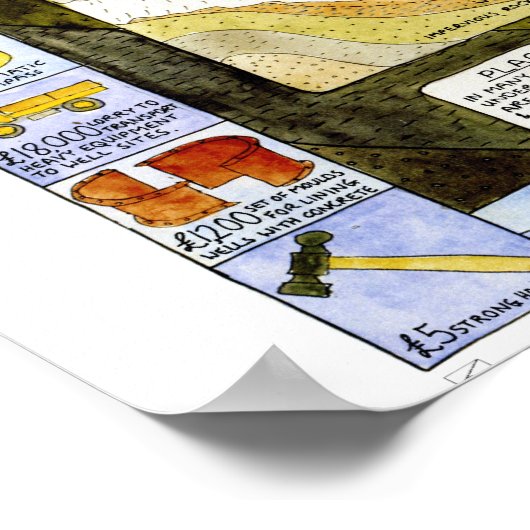 Zehn-Hunkin-Wasserwerfer Poster (Ecke)