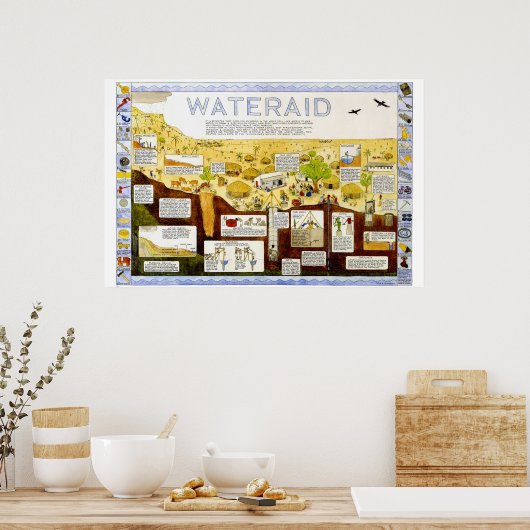 Zehn-Hunkin-Wasserwerfer Poster (Küche)