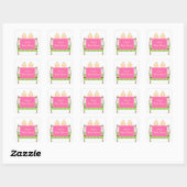 Zehn in rosa Crib Stickers (Blatt)