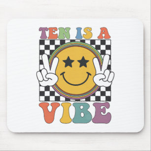 Zehn ist ein 10. Geburtstag Groovy Happy 10 Jahre Mousepad
