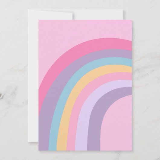 Zehn ist ein Vibe Groovy Hippie Rainbow 10. Geburt Einladung (Rückseite)