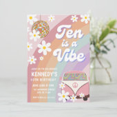 Zehn ist eine lebhafte Einladung zum 10. Geburtsta (Stehend Vorderseite)