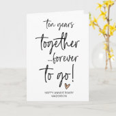 Zehn Jahre gemeinsam Hochzeitstag Karte (Gelbe Blume)