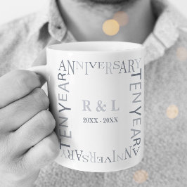 Zehn Jahre Hochzeit Jahrestag Geschenk Silver Kaffeetasse