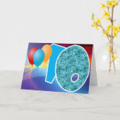 Zehn Jährig-Geburtstag Karte (Gelbe Blume)