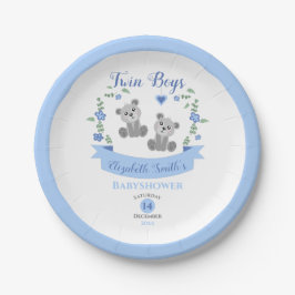 Zehn Jungen Baby-Bären Babydusche Pappteller
