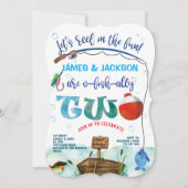 Zehn Jungen kleine Fischer Angeln Thema 2. Einladung (Vorderseite)