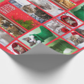 Zehn Katzen Collage Geschenkpapier (Ecke)