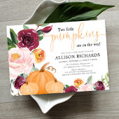 Zehn kleine Kürbis fallen florale Babydusche Einladung