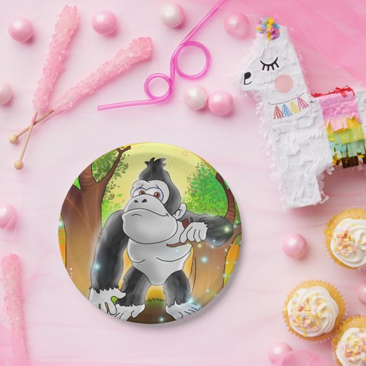 Zehn kleine Monster: Gary the Gorilla Paper plate Pappteller (Party)