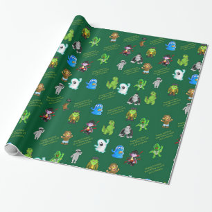 Zehn kleine Monster: Grünbuch Geschenkpapier