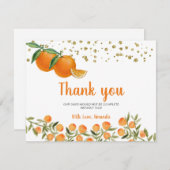 Zehn kleine Süssen Orange Danke Karte (Vorne/Hinten)