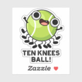 Zehn Knees Ball Funny Tennis Pub Aufkleber (Blatt)