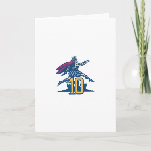 Zehn Lords a-Leaping Feiertagskarte (Vorderseite)