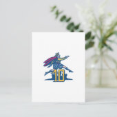 Zehn Lords a-Leaping Feiertagspostkarte (Stehend Vorderseite)