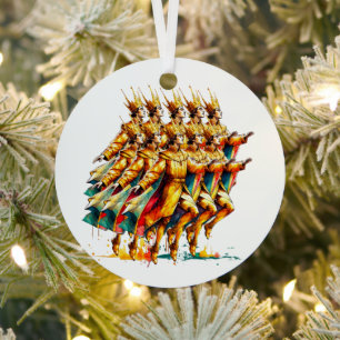 Zehn Lords a-Leaping Zwölf Tage Weihnachten Ornament Aus Metall