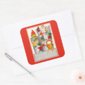 ZEHN LORDS EIN LEAPES GROSSES Quadrat Sticker - Ro (Umschlag)