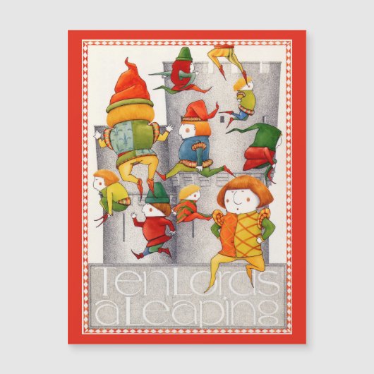 ZEHN LORDS EINE LEAPING 4,25x5,6 Magnetkarte - rot (Vorderseite)