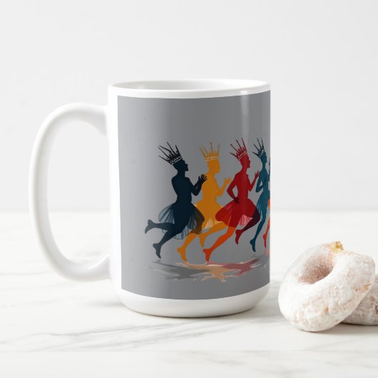 Zehn Lords einen springenden Ausschnitt-Stift 3 Kaffeetasse (Mit Donut)