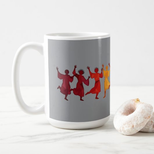 Zehn Lords einen springenden Ausschnitt-Stift 4 Kaffeetasse (Mit Donut)