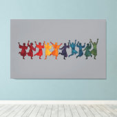 Zehn Lords einen springenden Ausschnitt-Stift 4 Leinwanddruck (Insitu (Holzboden))