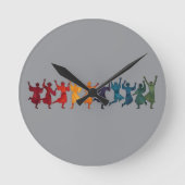 Zehn Lords einen springenden Ausschnitt-Stift 4 Runde Wanduhr (Vorderseite)