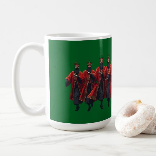 Zehn Lords einen springenden Cut-Out Stift 6 Kaffeetasse (Mit Donut)