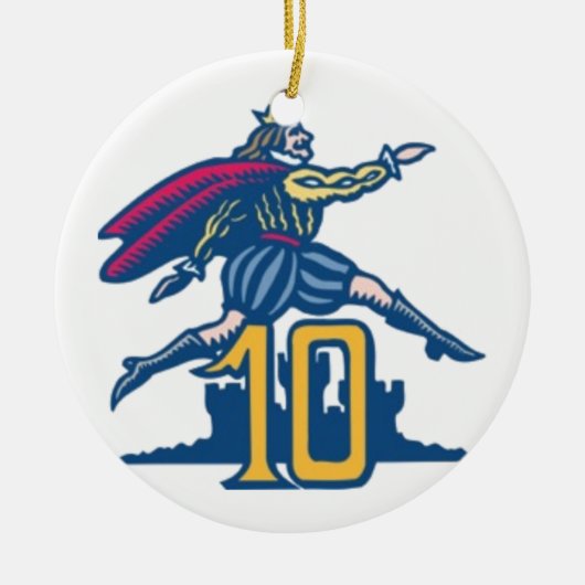 Zehn Lords EinSpringen Keramikornament (Vorne)