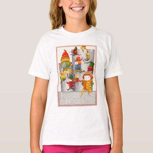 ZEHN LOREN EIN LEAPINGER Girls-T - Shirt (Vorderseite)