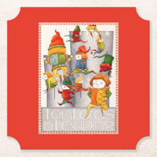 ZEHN LOREN - Untersetzer zum Fahrschein - Rot