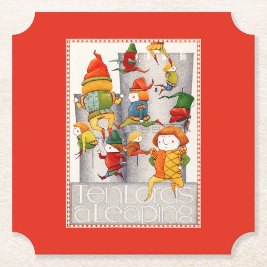 ZEHN LOREN - Untersetzer zum Fahrschein - Rot (Vorderseite)