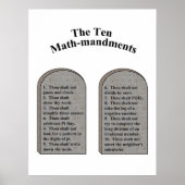 Zehn Mathematik-Mandate Poster (Vorne)