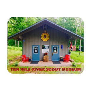 Zehn Mile River Scout Museum Front Flexible Magnet