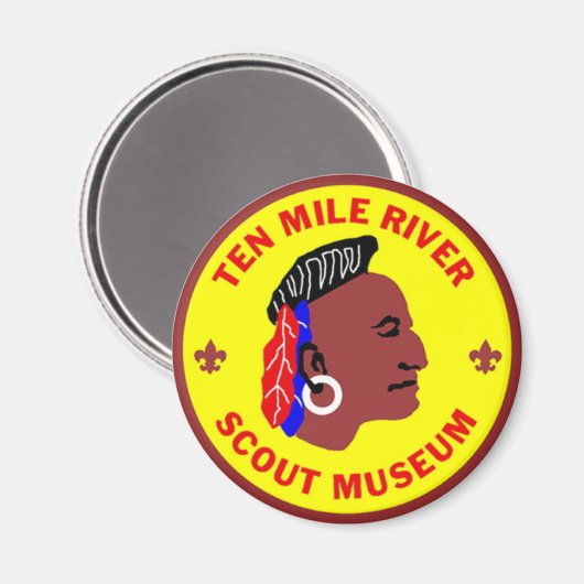 Zehn-Mile-River-Scout-Museum Logo Magazin Groß Magnet (Vorderseite/Rückseite)