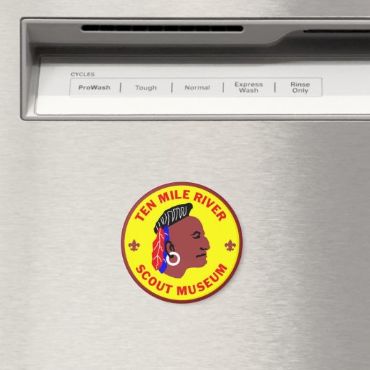 Zehn-Mile-River-Scout-Museum Logo Magazin Groß Magnet (In Situ (Geschirrspüler))