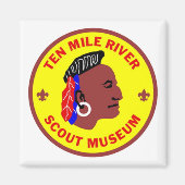 Zehn Mile River Scout Museum Square Magnet (Vorne)
