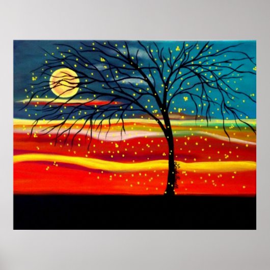 "Zehn Millionen Fireflies" von Linda Powell Poster (Vorne)