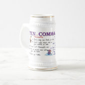 Zehn Minnesota-Gebote Bierglas (Vorderseite Links)