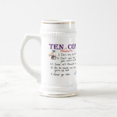 Zehn Minnesota-Gebote Bierglas (Links)