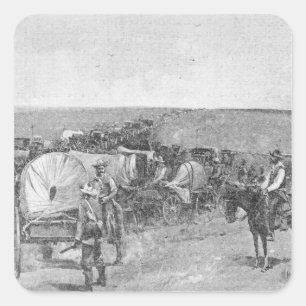 Zehn Minuten vor der großen Eile Quadratischer Aufkleber