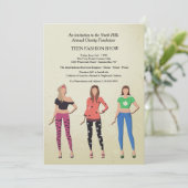 Zehn Modelle Mode Show Einladung (Stehend Vorderseite)