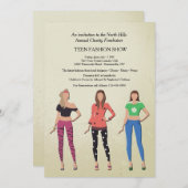 Zehn Modelle Mode Show Einladung (Vorne/Hinten)