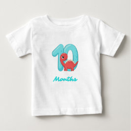 Zehn Monate niedlicher Dinosaurier Baby T - Shirt