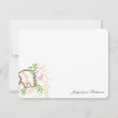 Zehn Niedliche Baby Girls Whimsical Pink Peas in P Dankeskarte (Vorderseite)