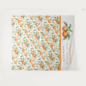 Zehn Orange Babydusche Hintergrund Wandteppich (Vorderseite (Horizontal))